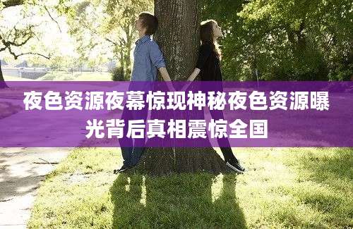 夜色资源夜幕惊现神秘夜色资源曝光背后真相震惊全国