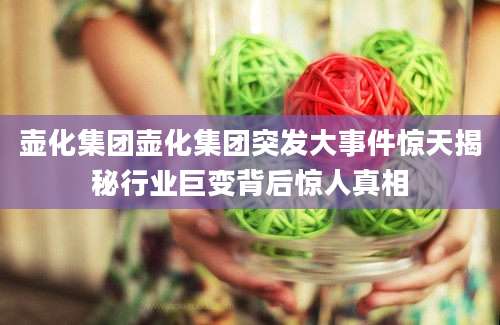 壶化集团壶化集团突发大事件惊天揭秘行业巨变背后惊人真相