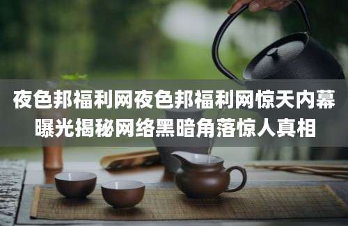 夜色邦福利网夜色邦福利网惊天内幕曝光揭秘网络黑暗角落惊人真相