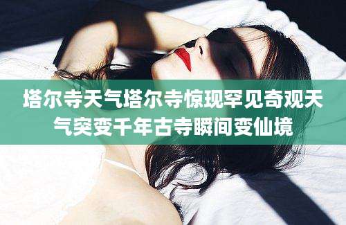 塔尔寺天气塔尔寺惊现罕见奇观天气突变千年古寺瞬间变仙境