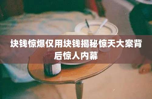 块钱惊爆仅用块钱揭秘惊天大案背后惊人内幕