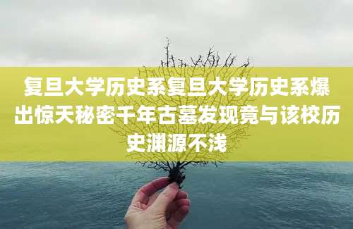 复旦大学历史系复旦大学历史系爆出惊天秘密千年古墓发现竟与该校历史渊源不浅