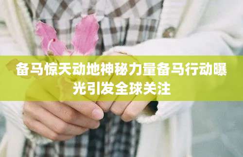 备马惊天动地神秘力量备马行动曝光引发全球关注