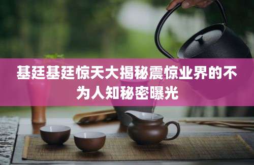 基廷基廷惊天大揭秘震惊业界的不为人知秘密曝光