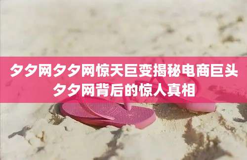 夕夕网夕夕网惊天巨变揭秘电商巨头夕夕网背后的惊人真相