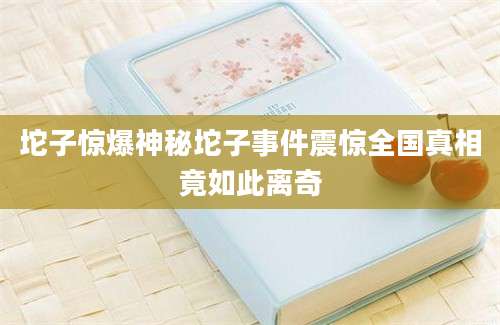 坨子惊爆神秘坨子事件震惊全国真相竟如此离奇