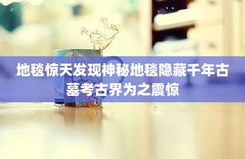 地毯惊天发现神秘地毯隐藏千年古墓考古界为之震惊