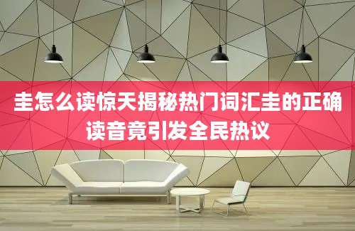 圭怎么读惊天揭秘热门词汇圭的正确读音竟引发全民热议