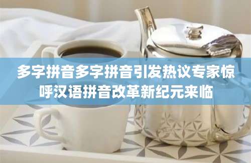 多字拼音多字拼音引发热议专家惊呼汉语拼音改革新纪元来临