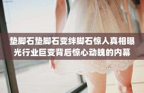 垫脚石垫脚石变绊脚石惊人真相曝光行业巨变背后惊心动魄的内幕