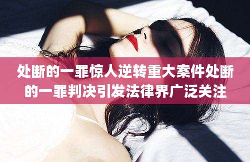 处断的一罪惊人逆转重大案件处断的一罪判决引发法律界广泛关注