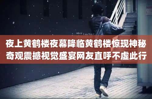 夜上黄鹤楼夜幕降临黄鹤楼惊现神秘奇观震撼视觉盛宴网友直呼不虚此行