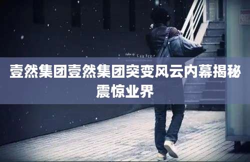壹然集团壹然集团突变风云内幕揭秘震惊业界