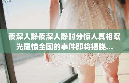 夜深人静夜深人静时分惊人真相曝光震惊全国的事件即将揭晓...