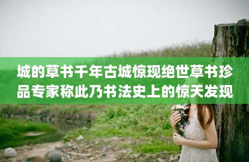 城的草书千年古城惊现绝世草书珍品专家称此乃书法史上的惊天发现