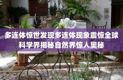 多连体惊世发现多连体现象震惊全球科学界揭秘自然界惊人奥秘