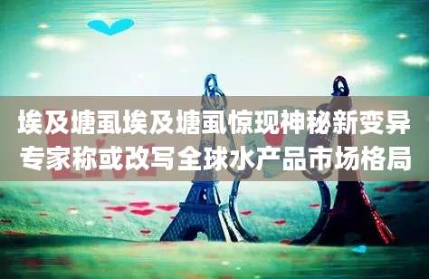 埃及塘虱埃及塘虱惊现神秘新变异专家称或改写全球水产品市场格局