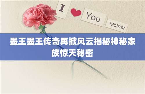 墨王墨王传奇再掀风云揭秘神秘家族惊天秘密
