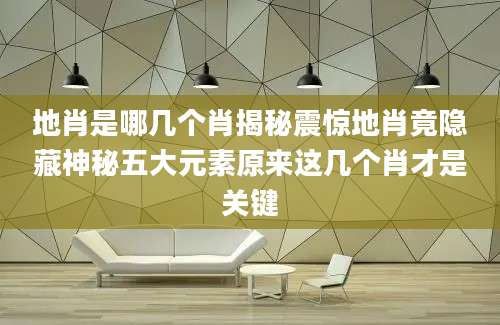 地肖是哪几个肖揭秘震惊地肖竟隐藏神秘五大元素原来这几个肖才是关键