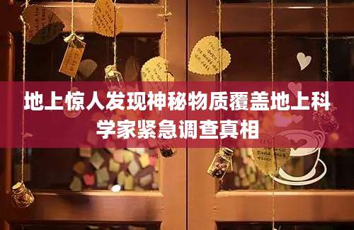 地上惊人发现神秘物质覆盖地上科学家紧急调查真相