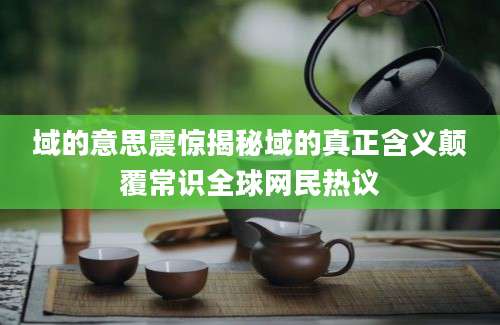 域的意思震惊揭秘域的真正含义颠覆常识全球网民热议