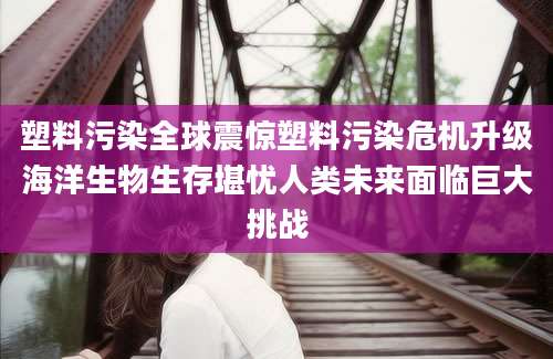 塑料污染全球震惊塑料污染危机升级海洋生物生存堪忧人类未来面临巨大挑战