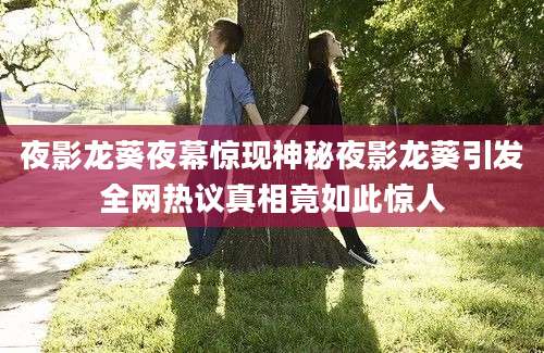 夜影龙葵夜幕惊现神秘夜影龙葵引发全网热议真相竟如此惊人