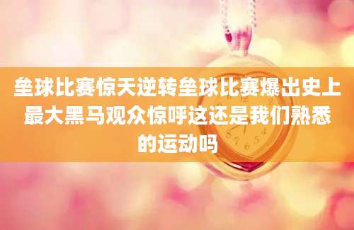 垒球比赛惊天逆转垒球比赛爆出史上最大黑马观众惊呼这还是我们熟悉的运动吗