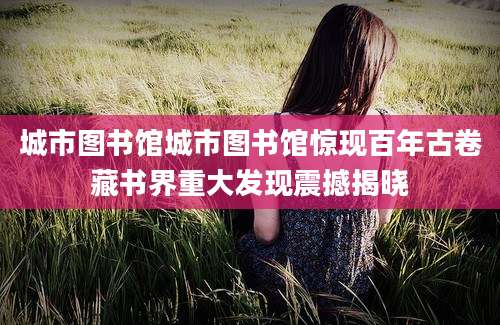 城市图书馆城市图书馆惊现百年古卷藏书界重大发现震撼揭晓