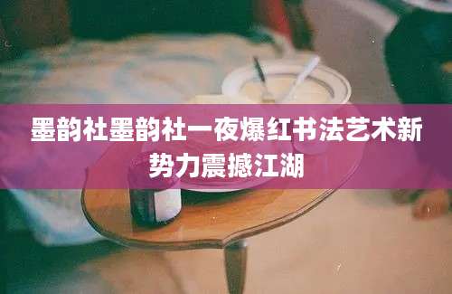 墨韵社墨韵社一夜爆红书法艺术新势力震撼江湖