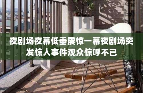 夜剧场夜幕低垂震惊一幕夜剧场突发惊人事件观众惊呼不已
