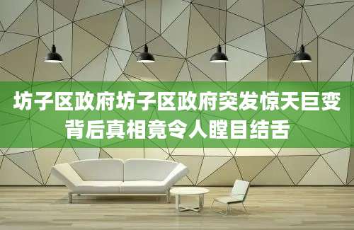 坊子区政府坊子区政府突发惊天巨变背后真相竟令人瞠目结舌