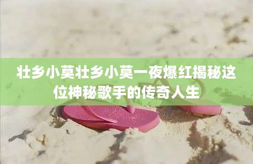 壮乡小莫壮乡小莫一夜爆红揭秘这位神秘歌手的传奇人生