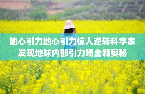 地心引力地心引力惊人逆转科学家发现地球内部引力场全新奥秘